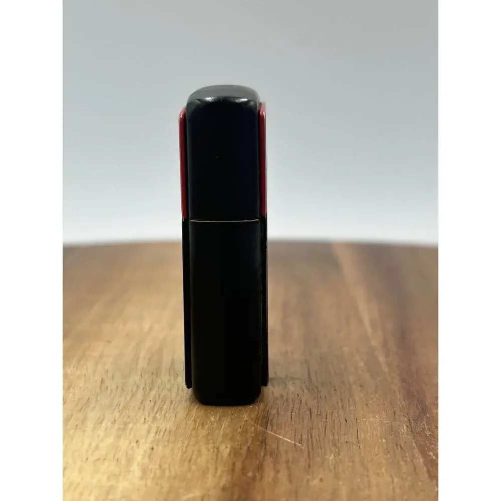 Marlboro Zippo Lighter 1996 Black Red Matte Windproof Geometric USA Untested